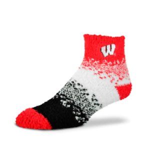 Women's For Bare Feet Wisconsin Badgers Marquee Sleep Socks Size: ONE SIZE